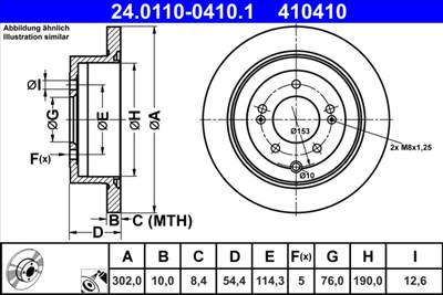 ATE 24.0110-0410.1 - féktárcsa HYUNDAI KIA