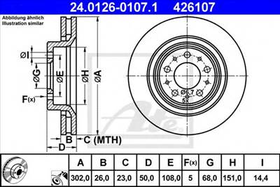 ATE 24.0126-0107.1 - féktárcsa VOLVO