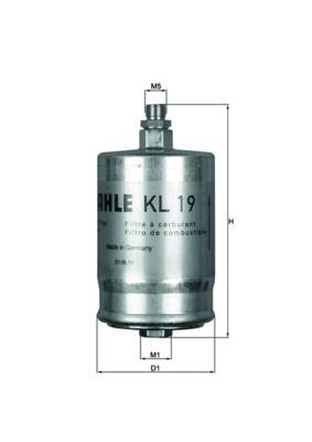 MAHLE KL 19 - Üzemanyagszűrő FERRARI MERCEDES-BENZ PORSCHE PUCH
