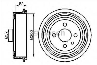 BOSCH 0 986 477 018 - fékdob BEDFORD CHEVROLET DAEWOO HOLDEN OPEL VAUXHALL ZAZ