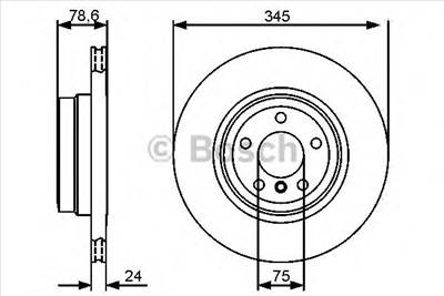BOSCH 0 986 479 443 - féktárcsa BMW