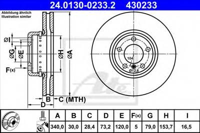 ATE 24.0130-0233.2 - féktárcsa BMW