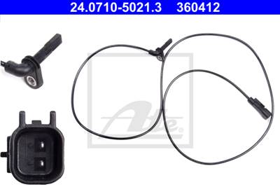 ATE 24.0710-5021.3 - kerékfordulatszám érzékelő OPEL VAUXHALL