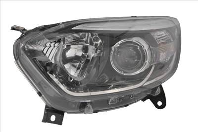 Renault Captur 2013.06.01-2016.08.30 utángyártott új bal első fényszóró H1/H1 króm h. (motorral) DEPO 260601794r