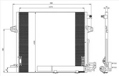 NRF 35927 - klíma kondenzátor MERCEDES-BENZ