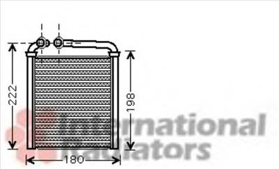 VAN WEZEL 58006256 - Hőcserélő, belső tér fűtés SKODA VW
