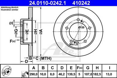 ATE 24.0110-0242.1 - féktárcsa SUZUKI