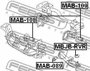 FEBEST MAB-108 - Csapágy, differenciál MITSUBISHI