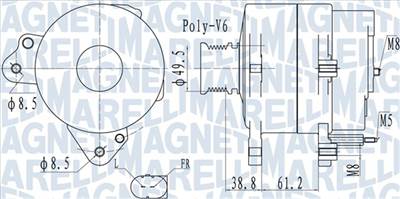 MAGNETI MARELLI 063732137010 - generátor AUDI VW