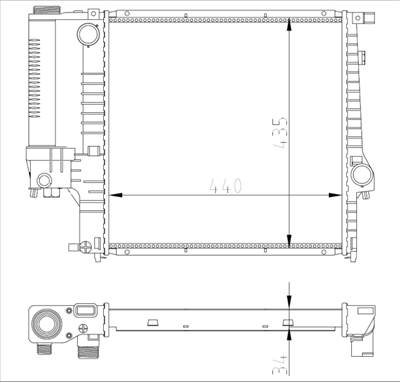 NRF 53849A - Vízhűtő (Hűtőradiátor) BMW