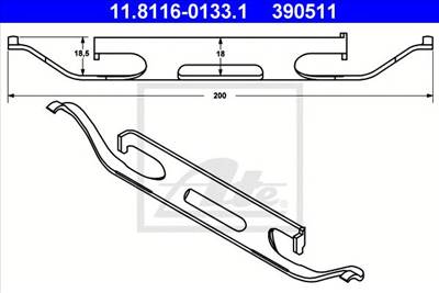 ATE 11.8116-0133.1 - Rugó, féknyereg BMW MERCEDES-BENZ VOLVO