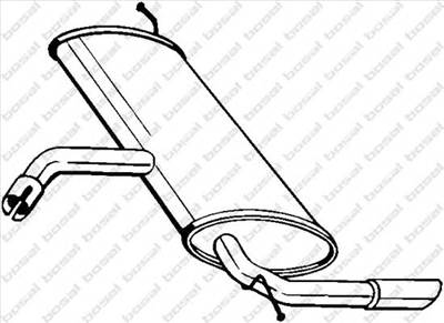 BOSAL 227-043 - hátsó kipufogó dob SEAT