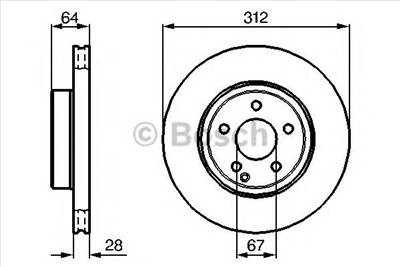 BOSCH 0 986 479 040 - féktárcsa MERCEDES-BENZ