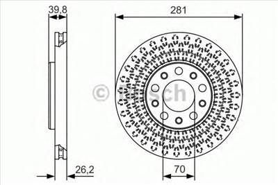 BOSCH 0 986 479 C42 - féktárcsa ALFA ROMEO FIAT JEEP