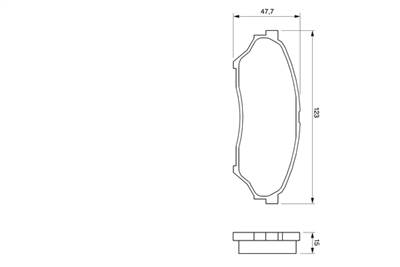BOSCH 0 986 424 713 - fékbetét MITSUBISHI