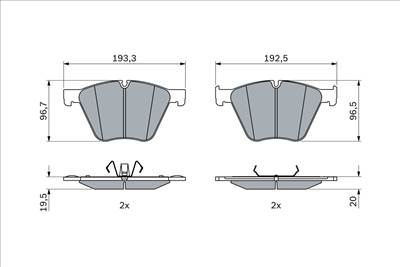 BOSCH 0 986 424 920 - fékbetétkészlet, tárcsafék ROLLS-ROYCE