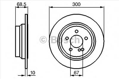 BOSCH 0 986 479 041 - féktárcsa MERCEDES-BENZ MERCEDES-BENZ (BBDC)
