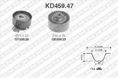 SNR KD459.47 - vezérműszíj készlet CITROËN PEUGEOT