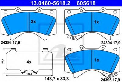 ATE 13.0460-5618.2 - fékbetét LEXUS TOYOTA