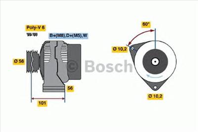 BOSCH 0 986 036 820 - generátor MERCEDES-BENZ