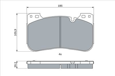 BOSCH 0 986 424 921 - fékbetétkészlet, tárcsafék BMW