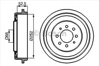 BOSCH 0 986 477 067 - fékdob RENAULT