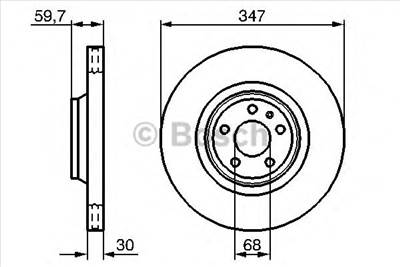 BOSCH 0 986 479 260 - féktárcsa AUDI