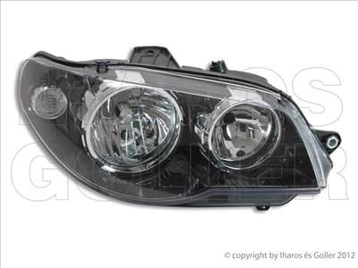 Fiat Strada 2005-2009 - Fényszóró 2H7 jobb, fekete házas (motorral) DEPO