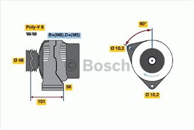 BOSCH 0 986 039 740 - generátor MERCEDES-BENZ PUCH