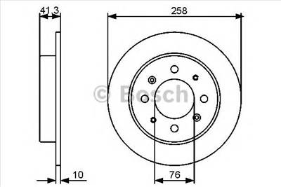 BOSCH 0 986 479 462 - féktárcsa KIA