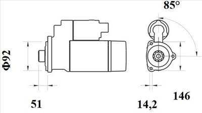 MAHLE MS 754 - önindító MERCEDES-BENZ