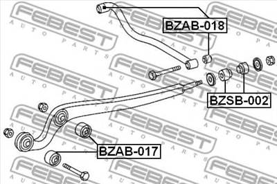 FEBEST BZSB-002 - Lengőkar szilent MERCEDES-BENZ