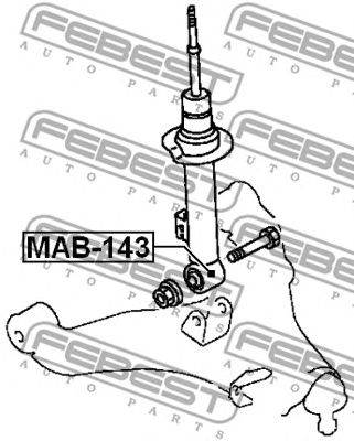 FEBEST MAB-143 - Persely, lengéscsillapító MITSUBISHI