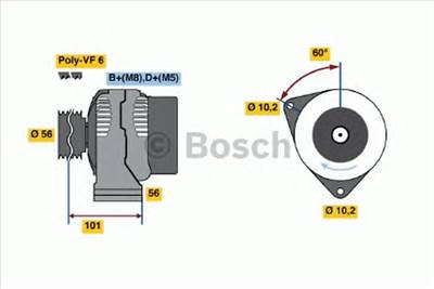 BOSCH 0 986 039 750 - generátor MERCEDES-BENZ