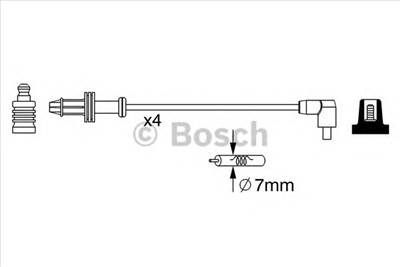 BOSCH 0 986 357 240 - gyújtókábel szett CITROËN PEUGEOT