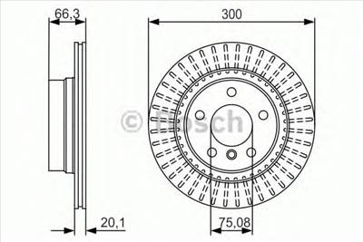 BOSCH 0 986 479 044 - féktárcsa BMW