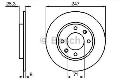 BOSCH 0 986 479 B35 - féktárcsa CITROËN PEUGEOT