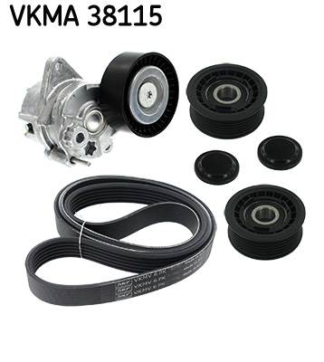 SKF VKMA 38115 - hosszbordás szíj készlet MERCEDES-BENZ