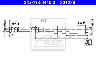 ATE 24.5113-0440.3 - fékcső BMW