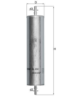 MAHLE KL 232 - Üzemanyagszűrő LAND ROVER