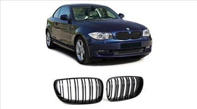 BMW E81 E82 E87 E88 facelift lakkozott fekete M4 stílusú vese