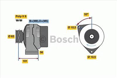 BOSCH 0 986 039 760 - generátor CITROËN FIAT PEUGEOT