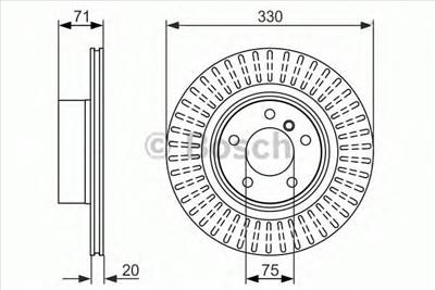 BOSCH 0 986 479 727 - féktárcsa BMW