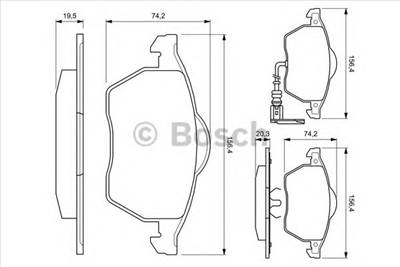 BOSCH 0 986 494 018 - fékbetét AUDI SEAT SKODA VW VW (SVW)