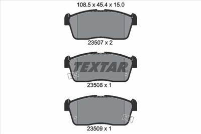 Fékbetét készlet TEXTAR 2350701 for SUZUKI, DAIHATSU, TOYOTA, MAZDA, …