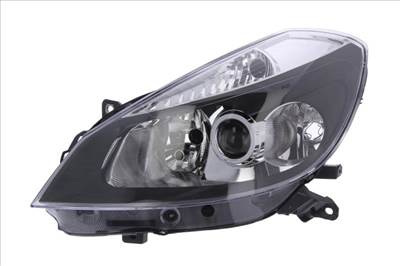 Renault Clio III. 2005.10.01-2008.12.31, Clio Grandtour  2008.10.01-2013.02.28 utángyártott új bal első fényszóró 2H7/H1 fekete, motoros DE (nem Campus) DEPO 7701061075