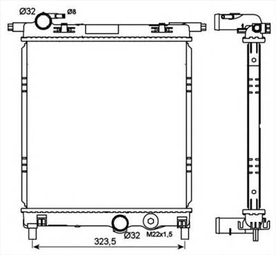 NRF 53101 - Vízhűtő (Hűtőradiátor) SEAT SKODA VW
