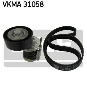 SKF VKMA 31058 - hosszbordás szíj készlet SEAT SKODA VW
