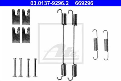 ATE 03.0137-9296.2 - tartozék készlet, fékpofa FIAT LANCIA OPEL VAUXHALL