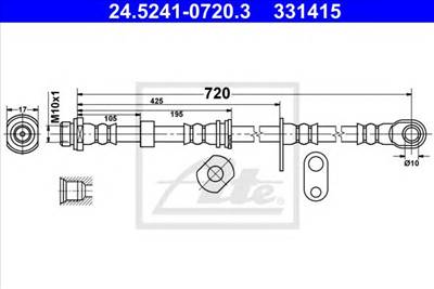 ATE 24.5241-0720.3 - fékcső MITSUBISHI